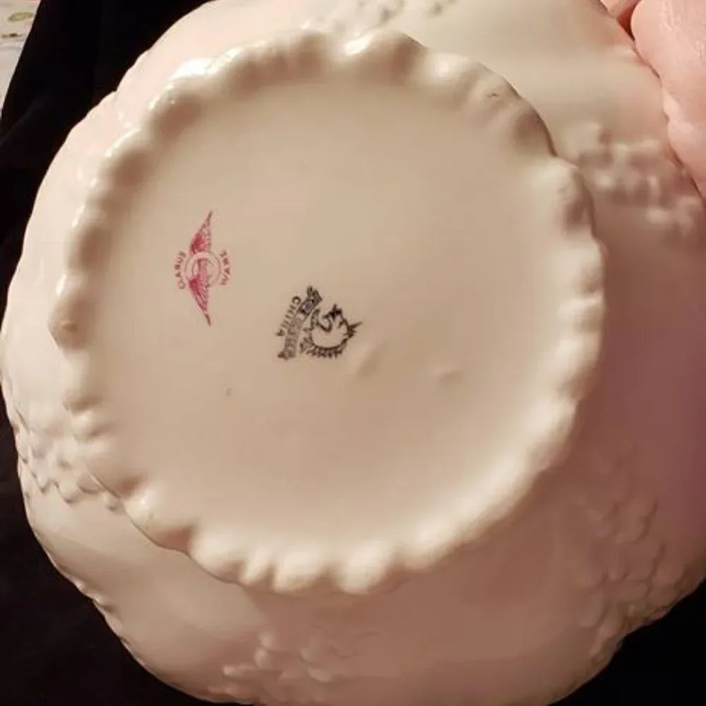 Vintage Clarus Ware Pope Gosser Scalloped Edge Bowl